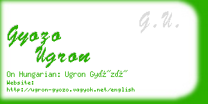 gyozo ugron business card
